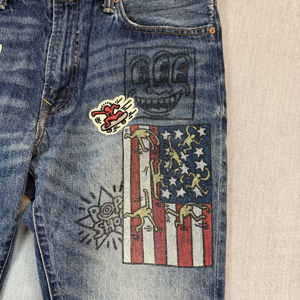 American Eagle Keith Haring Patchwork Distressed … - image 9